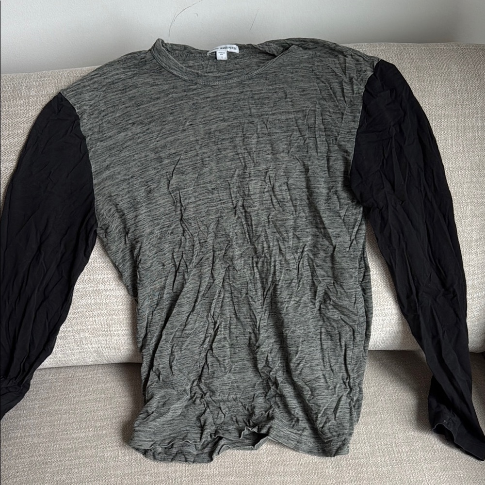 Men's green and Black Long Sleeve Shirt